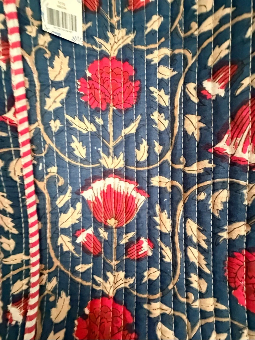 Strawflower Dakota Large Quilted Block Print Tote Bag NWT